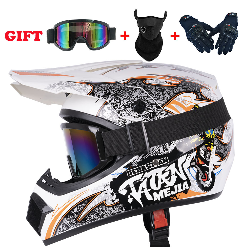 Mountain Biking Youth - ユースバイクヘルメット子供用オフロードキャパセテダウンヒルATV DHゴーカートクロス、DOT承認マウンテンバイク