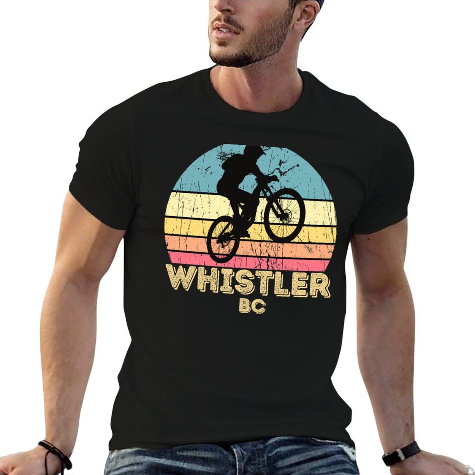 Mountain Biking Whistler - ウィスラー シティ マウンテン バイキング Tシャツ カジュアル
