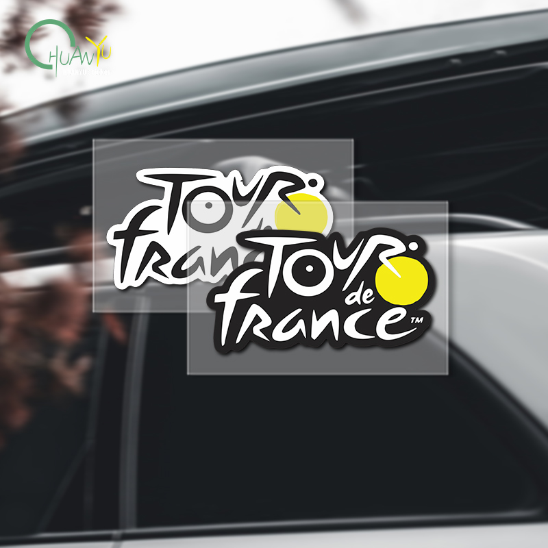 Mountain Biking France - ツール・ド・フランスのロゴステッカー、ロードバイクとマウンテンバイク用、防水、パーソナライズされたヘルメット用
