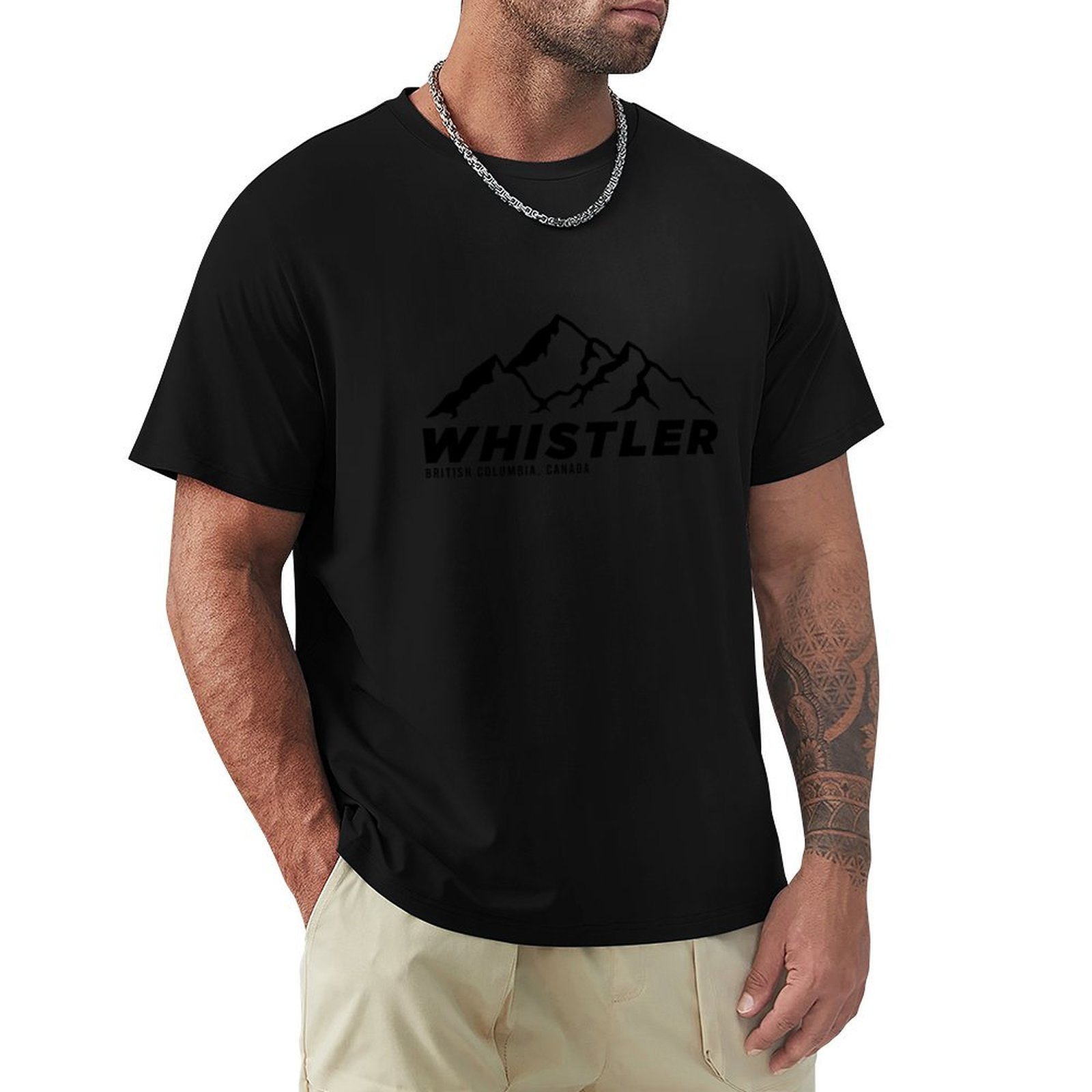 Mountain Biking Whistler - スキーウィスラー（カナダ・ブリティッシュコロンビア州）スキーやマウンテンバイクの楽園Tシャツ、吸汗性スポーツTシャツ