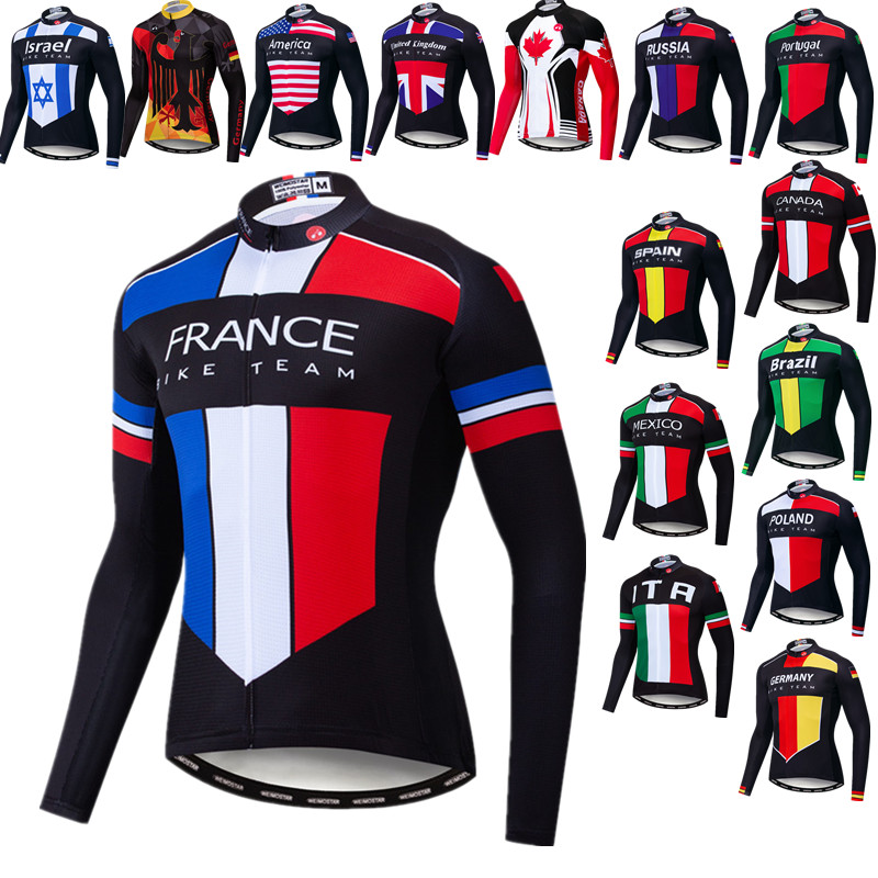 フランス メンズ サイクリング ジャージ 長袖 バイク シャ - Mountain Biking France のレビューと価格